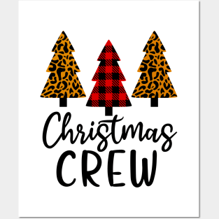 Christmas Crew Buffalo Plaid Christmas Tree Posters and Art